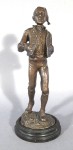 Bronze sculpture of a boy walking, signed A. Fremd, second half 19th C., height 33.5cm.